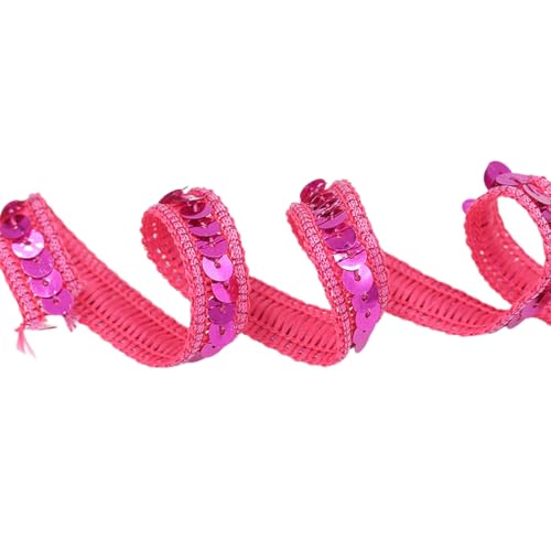 AMateschitz Paillettenband 12MM Breite Bunte Pailletten Bänder Flache Glitzerband Borten Glitzer Pailletten Trim Glänzende Paillettenborte für DIY Handwerk Nähen Kleidung Schmuck Dunkelrosa 25M AMateschitz Paillettenband 12MM Breite Bunte Pailletten Bänder Flache Glitzerband Borten Glitzer Pailletten Trim Glänzende Paillettenborte für DIY Handwerk Nähen Kleidung Schmuck Dunkelrosa 25M von AMateschitz