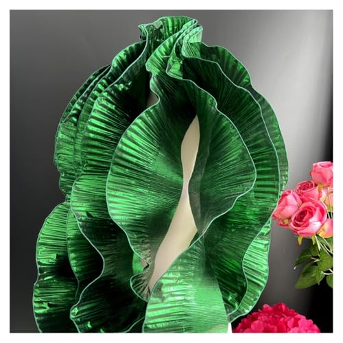 AMateschitz Plissiert Spitzenstoff Glänzend Rüschenstoff Organza Plissee Tüll Rüschenbesatz Spitzenborte mit Rüschen Rüschenband für DIY Basteln Handwerk Nähen Hochzeitskleid Grün 1 Yard AMateschitz Plissiert Spitzenstoff Glänzend Rüschenstoff Organza Plissee Tüll Rüschenbesatz Spitzenborte mit Rüschen Rüschenband für DIY Basteln Handwerk Nähen Hochzeitskleid Grün 1 Yard von AMateschitz