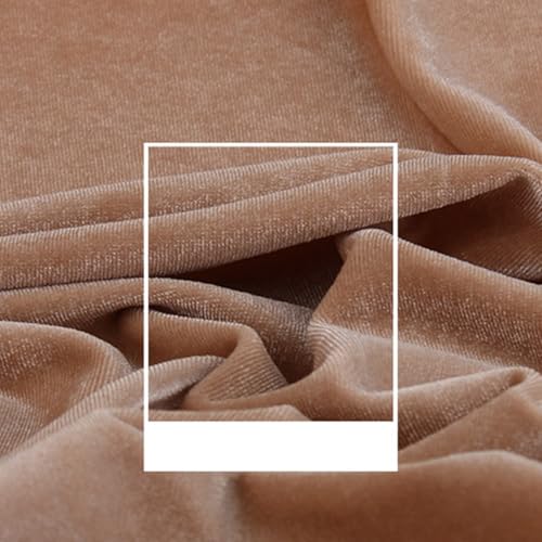 AMateschitz Samtstoff Meterware Doppelseitige Samt Stoff Plüsch Pannesamt Dekostoff Weich Elegant Baumwollsamt, Einfarbig in 24 Farben, für DIY Nähen Vorhänge Bühne Kostüm Dolls Helles Kamel 1M*1.6M AMateschitz Samtstoff Meterware Doppelseitige Samt Stoff Plüsch Pannesamt Dekostoff Weich Elegant Baumwollsamt, Einfarbig in 24 Farben, für DIY Nähen Vorhänge Bühne Kostüm Dolls Helles Kamel 1M*1.6M von AMateschitz