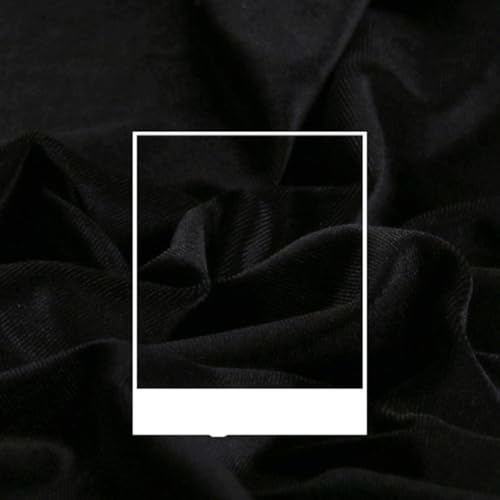 AMateschitz Samtstoff Meterware Doppelseitige Samt Stoff Plüsch Pannesamt Dekostoff Weich Elegant Baumwollsamt, Einfarbig in 24 Farben, für DIY Nähen Vorhänge Bühne Kostüm Dolls Schwarz 5M*1.6M AMateschitz Samtstoff Meterware Doppelseitige Samt Stoff Plüsch Pannesamt Dekostoff Weich Elegant Baumwollsamt, Einfarbig in 24 Farben, für DIY Nähen Vorhänge Bühne Kostüm Dolls Schwarz 5M*1.6M von AMateschitz