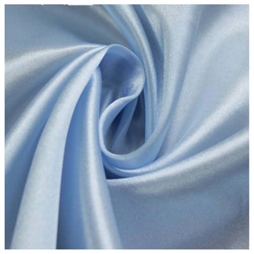 AMateschitz Satin-Stoff Stofffutter Futterstoff Meterware Weiches Polyester Stoff Baumwollstoff Stoff zum Nähen Einfarbig in 28 Farben für Kleider Jacken Mäntel Hosen Röcke Möbel Himmelblau 5M*1.5M AMateschitz Satin-Stoff Stofffutter Futterstoff Meterware Weiches Polyester Stoff Baumwollstoff Stoff zum Nähen Einfarbig in 28 Farben für Kleider Jacken Mäntel Hosen Röcke Möbel Himmelblau 5M*1.5M von AMateschitz