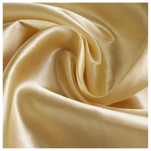 AMateschitz Satin-Stoff Stofffutter Futterstoff Meterware Weiches Polyester Stoff Baumwollstoff Stoff zum Nähen Einfarbig in 28 Farben für Kleider Jacken Mäntel Hosen Röcke Möbel Khaki 1M*1.5M AMateschitz Satin-Stoff Stofffutter Futterstoff Meterware Weiches Polyester Stoff Baumwollstoff Stoff zum Nähen Einfarbig in 28 Farben für Kleider Jacken Mäntel Hosen Röcke Möbel Khaki 1M*1.5M von AMateschitz
