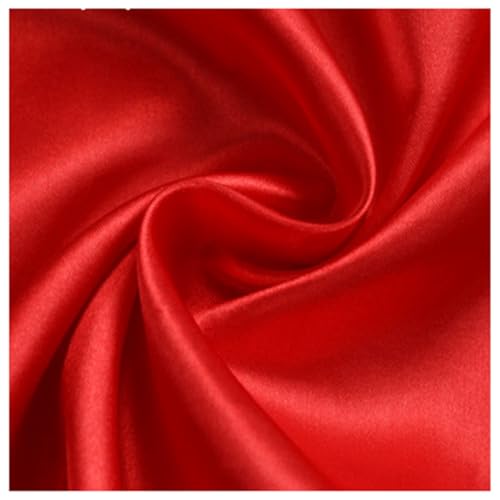 AMateschitz Satin-Stoff Stofffutter Futterstoff Meterware Weiches Polyester Stoff Baumwollstoff Stoff zum Nähen Einfarbig in 28 Farben für Kleider Jacken Mäntel Hosen Röcke Möbel Rot 1M*1.5M AMateschitz Satin-Stoff Stofffutter Futterstoff Meterware Weiches Polyester Stoff Baumwollstoff Stoff zum Nähen Einfarbig in 28 Farben für Kleider Jacken Mäntel Hosen Röcke Möbel Rot 1M*1.5M von AMateschitz