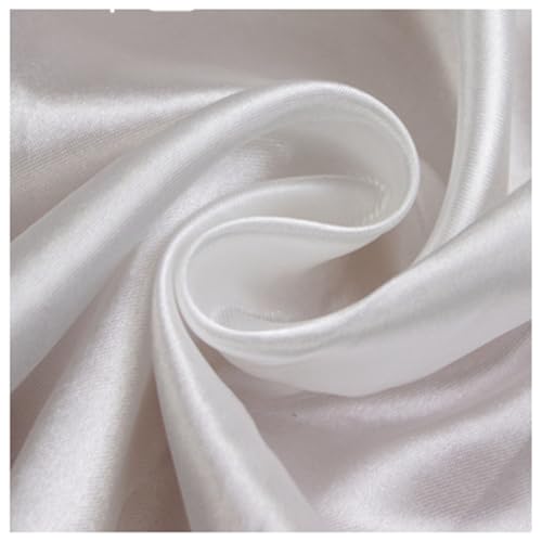AMateschitz Satin-Stoff Stofffutter Futterstoff Meterware Weiches Polyester Stoff Baumwollstoff Stoff zum Nähen Einfarbig in 28 Farben für Kleider Jacken Mäntel Hosen Röcke Möbel Weiß#2 1M*1.5M AMateschitz Satin-Stoff Stofffutter Futterstoff Meterware Weiches Polyester Stoff Baumwollstoff Stoff zum Nähen Einfarbig in 28 Farben für Kleider Jacken Mäntel Hosen Röcke Möbel Weiß#2 1M*1.5M von AMateschitz