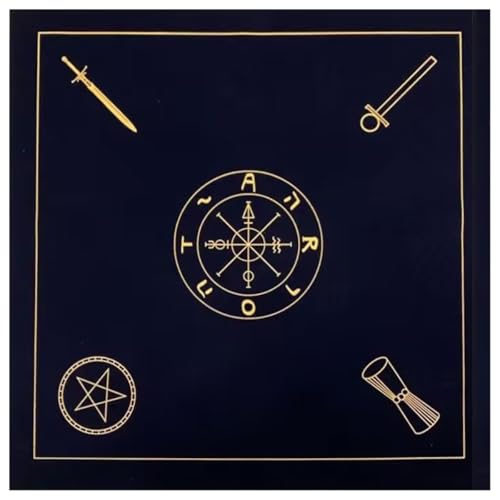 AMateschitz Tarot Tischdecke Altartuch 60 * 60CM Tischtuch Tarot-Spiel-Requisite, Tarotkarten, 12 Konstellation, Pentagramm, Astrologie, Quadrat für Enthusiasten Schwert Baby-Samt AMateschitz Tarot Tischdecke Altartuch 60 * 60CM Tischtuch Tarot-Spiel-Requisite, Tarotkarten, 12 Konstellation, Pentagramm, Astrologie, Quadrat für Enthusiasten Schwert Baby-Samt von AMateschitz