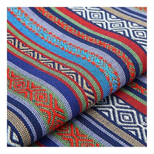 AMateschitz Vintage Jacquard Stoffe Ethnischer Stil Patchwork Stoffe Ethno Drucken Möbelstoff Exotischer Blumenmuster Dekostoffe Meterware, Für Heimdekoration Nähen Quilt DIY Blau-Rot 5M AMateschitz Vintage Jacquard Stoffe Ethnischer Stil Patchwork Stoffe Ethno Drucken Möbelstoff Exotischer Blumenmuster Dekostoffe Meterware, Für Heimdekoration Nähen Quilt DIY Blau-Rot 5M von AMateschitz