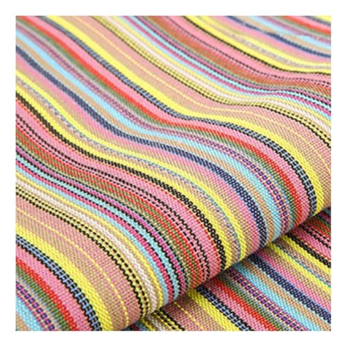 AMateschitz Vintage Jacquard Stoffe Ethnischer Stil Patchwork Stoffe Ethno Drucken Möbelstoff Exotischer Blumenmuster Dekostoffe Meterware, Für Heimdekoration Nähen Quilt DIY Gelb 1M von AMateschitz