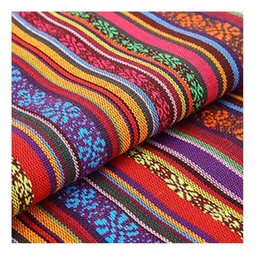 AMateschitz Vintage Jacquard Stoffe Ethnischer Stil Patchwork Stoffe Ethno Drucken Möbelstoff Exotischer Blumenmuster Dekostoffe Meterware, Für Heimdekoration Nähen Quilt DIY Gelb-Rot-Grün 3M AMateschitz Vintage Jacquard Stoffe Ethnischer Stil Patchwork Stoffe Ethno Drucken Möbelstoff Exotischer Blumenmuster Dekostoffe Meterware, Für Heimdekoration Nähen Quilt DIY Gelb-Rot-Grün 3M von AMateschitz