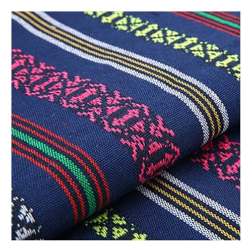 AMateschitz Vintage Jacquard Stoffe Ethnischer Stil Patchwork Stoffe Ethno Drucken Möbelstoff Exotischer Blumenmuster Dekostoffe Meterware, Für Heimdekoration Nähen Quilt DIY Marineblau 1M AMateschitz Vintage Jacquard Stoffe Ethnischer Stil Patchwork Stoffe Ethno Drucken Möbelstoff Exotischer Blumenmuster Dekostoffe Meterware, Für Heimdekoration Nähen Quilt DIY Marineblau 1M von AMateschitz