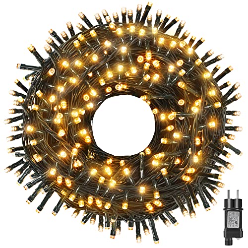 LED Lichterkette, 20M 200LEDs Weihnachtsbeleuchtung 8 Modi IP44 Wasserdichte Lichterkette Außen und Innen Warmweiß für Weihnachten Halloween Weihnachtsbaum Outdoor Dekoration… von AN HUI MING