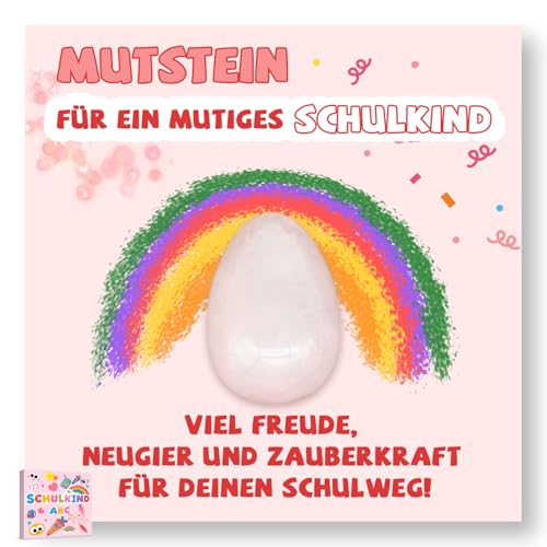 AN-WATTY Rosa Einschulung Geschenk Glückssteine, Mutstein für Schultüte Füllung Schulkind 2025 Mädchen, Glücksbringer Schulanfang Einschulung Mädchen mit Grußkarte und Geschenkbox AN-WATTY Rosa Einschulung Geschenk Glückssteine, Mutstein für Schultüte Füllung Schulkind 2025 Mädchen, Glücksbringer Schulanfang Einschulung Mädchen mit Grußkarte und Geschenkbox von AN-WATTY