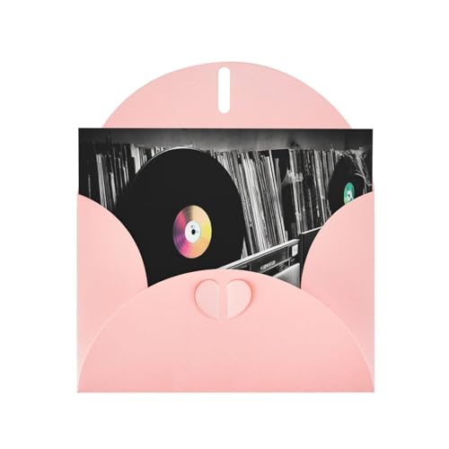 ANABPRMA Vinyl-Schallplatten-Urlaubskarten, doppelseitiger Glitzer-Karton, Einladungen für Weihnachten, Geburtstag, Valentinstag, Hochzeit und Party, Umschläge im Lieferumfang enthalten von ANABPRMA