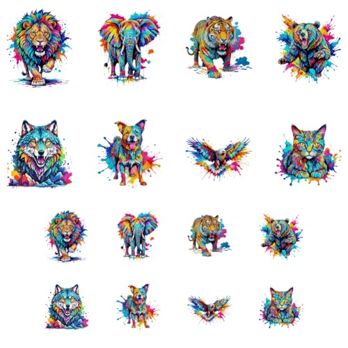 ANATTASOUL 16Pcs Bügelbilder für Textilien Bunte Tiere Bügelbilder Erwachsene 6.5 x 8 CM/18 x 22 CM Schnell & Einfach DIY Sticker zum Aufbügeln für Kleidung, Hosen, Hüte, Taschen ANATTASOUL 16Pcs Bügelbilder für Textilien Bunte Tiere Bügelbilder Erwachsene 6.5 x 8 CM/18 x 22 CM Schnell & Einfach DIY Sticker zum Aufbügeln für Kleidung, Hosen, Hüte, Taschen von ANATTASOUL