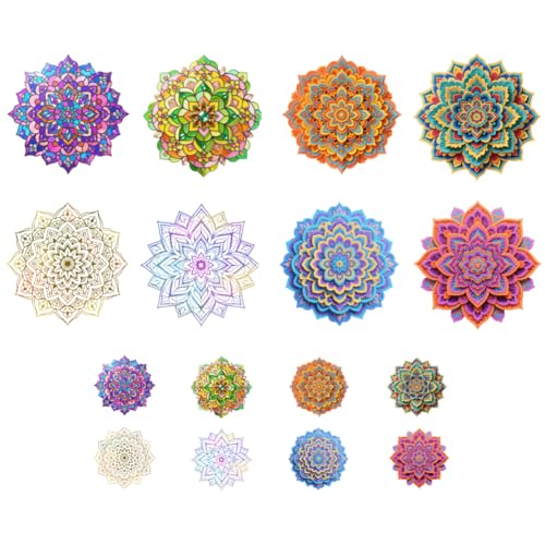 ANATTASOUL 16Pcs Bügelbilder für Textilien Mandala Muster Bügelbilder Erwachsene 6.5 x 8 CM/18 x 22 CM Schnell & Einfach DIY Sticker zum Aufbügeln für Kleidung, Hosen, Hüte, Taschen ANATTASOUL 16Pcs Bügelbilder für Textilien Mandala Muster Bügelbilder Erwachsene 6.5 x 8 CM/18 x 22 CM Schnell & Einfach DIY Sticker zum Aufbügeln für Kleidung, Hosen, Hüte, Taschen von ANATTASOUL