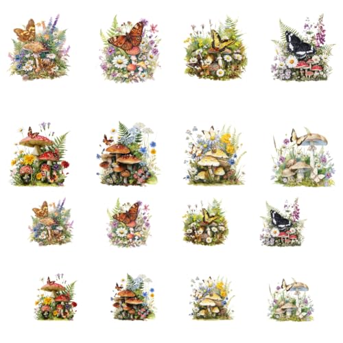 ANATTASOUL 16Pcs Bügelbilder für Textilien Pilze und Schmetterlinge Bügelbilder Erwachsene 6.5 x 8 CM/18 x 22 CM Schnell & Einfach DIY Sticker zum Aufbügeln für Kleidung, Hosen, Hüte, Taschen ANATTASOUL 16Pcs Bügelbilder für Textilien Pilze und Schmetterlinge Bügelbilder Erwachsene 6.5 x 8 CM/18 x 22 CM Schnell & Einfach DIY Sticker zum Aufbügeln für Kleidung, Hosen, Hüte, Taschen von ANATTASOUL