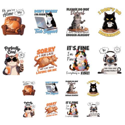 ANATTASOUL 16Pcs Bügelbilder für Textilien Schwarze Katze Bügelbilder Erwachsene 6.5 x 8 CM/18 x 22 CM Schnell & Einfach DIY Sticker zum Aufbügeln für Kleidung, Hosen, Hüte, Taschen ANATTASOUL 16Pcs Bügelbilder für Textilien Schwarze Katze Bügelbilder Erwachsene 6.5 x 8 CM/18 x 22 CM Schnell & Einfach DIY Sticker zum Aufbügeln für Kleidung, Hosen, Hüte, Taschen von ANATTASOUL