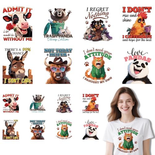 ANATTASOUL 16Pcs Bügelbilder für Textilien Tiere Bügelbilder Erwachsene 6.5 x 8 CM/18 x 22 CM Schnell & Einfach DIY Sticker zum Aufbügeln für Kleidung, Hosen, Hüte, Taschen ANATTASOUL 16Pcs Bügelbilder für Textilien Tiere Bügelbilder Erwachsene 6.5 x 8 CM/18 x 22 CM Schnell & Einfach DIY Sticker zum Aufbügeln für Kleidung, Hosen, Hüte, Taschen von ANATTASOUL