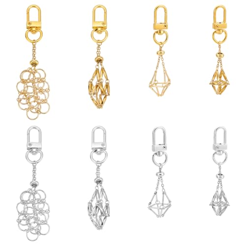 ANATTASOUL 8 Stück verstellbare leere Stein-Halter, Halskette, Edelstahl, Gold, Schmuck-Halskettenhalter von ANATTASOUL