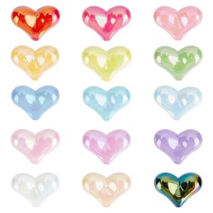 ANATTASOUL Brennperlen für Stifte, Großpackung, 60 Stück, Farbe Pfirsichherz, Perlen für Perlstifte, Acryl-Fokal-Perlen für Schlüsselanhänger, Schmuckherstellung, Armband, Halskette, Basteln, Charms ANATTASOUL Brennperlen für Stifte, Großpackung, 60 Stück, Farbe Pfirsichherz, Perlen für Perlstifte, Acryl-Fokal-Perlen für Schlüsselanhänger, Schmuckherstellung, Armband, Halskette, Basteln, Charms von ANATTASOUL