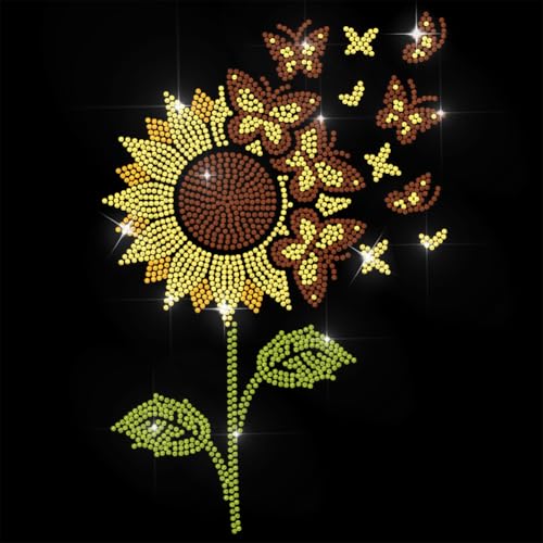 ANATTASOUL Bügeleisen Auf Strass Transfer Aufkleber Bügelaufkleber Sonnenblumen-Schmetterling Bügelbilder für Textilien Glitzer Strass Für Kleidung Hut Tragetasche DIY Kunsthandwerk Geschenke ANATTASOUL Bügeleisen Auf Strass Transfer Aufkleber Bügelaufkleber Sonnenblumen-Schmetterling Bügelbilder für Textilien Glitzer Strass Für Kleidung Hut Tragetasche DIY Kunsthandwerk Geschenke von ANATTASOUL