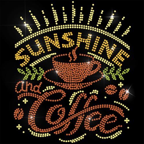 ANATTASOUL Bügeleisen Auf Strass Transfer Aufkleber Bügelaufkleber Sonnenschein und Kaffee Bügelbilder für Textilien Glitzer Strass Für Kleidung Hut Tragetasche DIY Kunsthandwerk Geschenke Festival ANATTASOUL Bügeleisen Auf Strass Transfer Aufkleber Bügelaufkleber Sonnenschein und Kaffee Bügelbilder für Textilien Glitzer Strass Für Kleidung Hut Tragetasche DIY Kunsthandwerk Geschenke Festival von ANATTASOUL