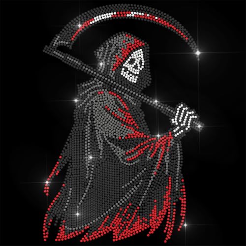 ANATTASOUL Bügeleisen Auf Strass Transfer Aufkleber Halloween Kristall Bügelaufkleber Totenschädel Patch Für Kleidung Hut Tragetasche DIY Kunsthandwerk Geschenke Festival von ANATTASOUL