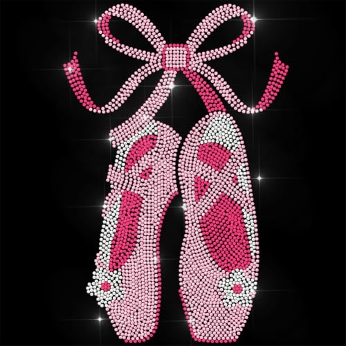 ANATTASOUL Bügeleisen Auf Strass Transfer Aufkleber Kristall Bügelaufkleber Ballettschuhe Hotfix Bling Strass Patch Für Kleidung Hut Tragetasche DIY Kunsthandwerk Geschenke Festival von ANATTASOUL