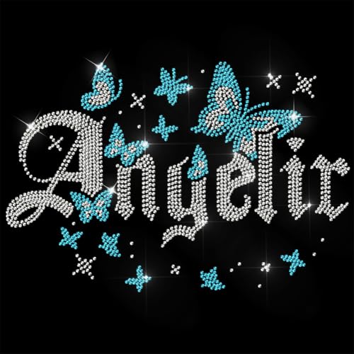 ANATTASOUL Bügeleisen Auf Strass Transfer Aufkleber Kristall Bügelaufkleber Engel und Schmetterling Hotfix Bling Strass Patch Für Kleidung Hut Tragetasche DIY Kunsthandwerk Geschenke Festival von ANATTASOUL