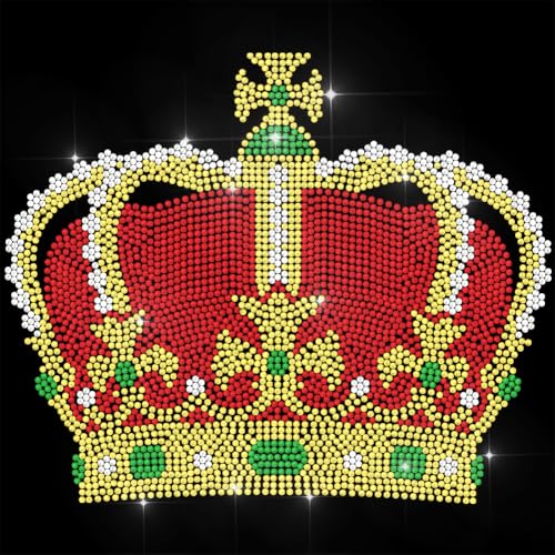 ANATTASOUL Bügeleisen Auf Strass Transfer Aufkleber Kristall Bügelaufkleber Exquisite Krone Bling Strass-Bügelmotiv Patch Für Kleidung Hut Tragetasche DIY Kunsthandwerk Geschenke Festival von ANATTASOUL