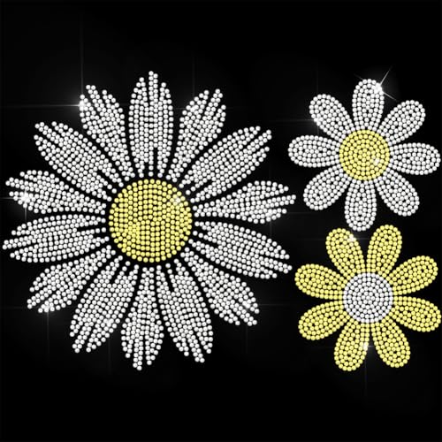 ANATTASOUL Bügeleisen Auf Strass Transfer Aufkleber Kristall Bügelaufkleber Gänseblümchen Strass Patch Für Kleidung Hut Tragetasche DIY Kunsthandwerk Geschenke Festival ANATTASOUL Bügeleisen Auf Strass Transfer Aufkleber Kristall Bügelaufkleber Gänseblümchen Strass Patch Für Kleidung Hut Tragetasche DIY Kunsthandwerk Geschenke Festival von ANATTASOUL