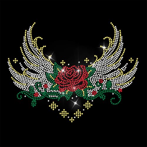 ANATTASOUL Bügeleisen Auf Strass Transfer Aufkleber Kristall Bügelaufkleber Rose und Flügel Hotfix Bling Strass Patch Für Kleidung Hut Tragetasche DIY Kunsthandwerk Geschenke Festival ANATTASOUL Bügeleisen Auf Strass Transfer Aufkleber Kristall Bügelaufkleber Rose und Flügel Hotfix Bling Strass Patch Für Kleidung Hut Tragetasche DIY Kunsthandwerk Geschenke Festival von ANATTASOUL