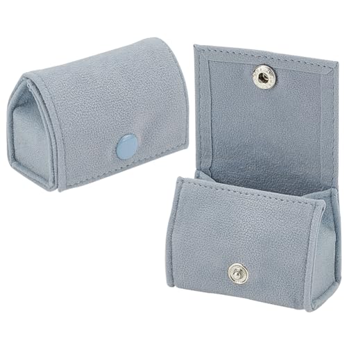 ANATTASOUL Mini-Ringbox In Beutelform, Schmuckschatulle Aus Samt Für Ringe Mit Plüsch Innen Und Außen, Schützt Ihren Ring, Stilvolle Und Farbenfrohe Mini-Taschenform, Geeignet Für Frauen, Mädchen von ANATTASOUL