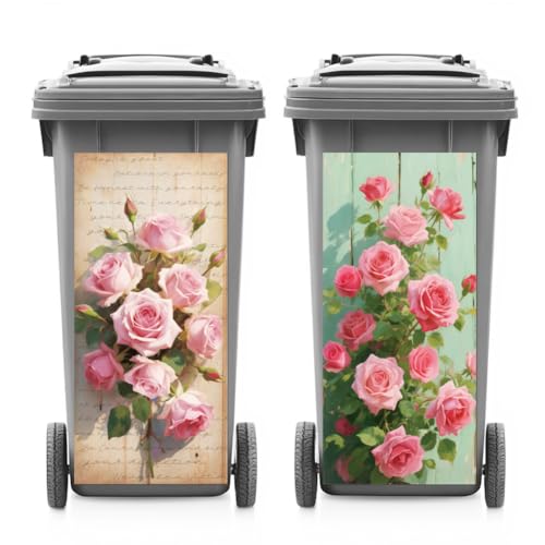 ANATTASOUL Mülleimer Aufkleber, 2 Blätter Mülltonnen Aufkleber Rose Selbstklebend Aufkleber für Mülltonnen Mülleimer Aufkleber für Behälter, Kühlschrank, Haus, Wanddekoration ANATTASOUL Mülleimer Aufkleber, 2 Blätter Mülltonnen Aufkleber Rose Selbstklebend Aufkleber für Mülltonnen Mülleimer Aufkleber für Behälter, Kühlschrank, Haus, Wanddekoration von ANATTASOUL