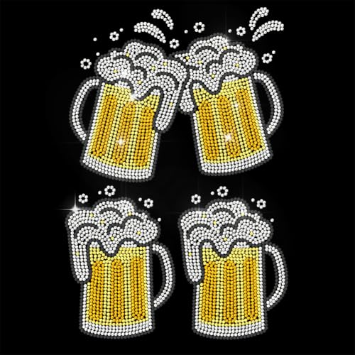 ANATTASOUL Strass-Aufkleber zum Aufbügeln auf Hotfix, Bieraufkleber, Diamant-Patches, Reparaturapplikationen für Jeans, Jacken, T-Shirts, Hosen, Taschen, Kleidung, DIY-Dekoration, Schneidereibedarf von ANATTASOUL