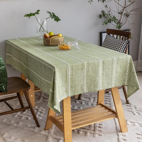 ANAZOZ Tischdecke Rechteckig Abwaschbar 135x260cm, Tischdecke Polyester Tischdeko für Esstisch Einfarbig Grüner Jacquard ANAZOZ Tischdecke Rechteckig Abwaschbar 135x260cm, Tischdecke Polyester Tischdeko für Esstisch Einfarbig Grüner Jacquard von ANAZOZ