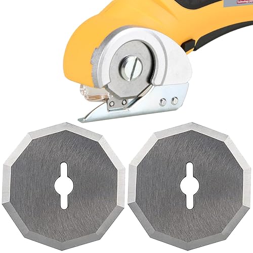 2 Stk Rollschneider Ersatzklingen Scherenklinge Rotationsklingen Kompatibel Kabellose Elektrische Schere/Kartonschneider Elektrisch, Rollschneider(1-1/2") für Scher Stoff Teppich Leder Filz von ANBOO