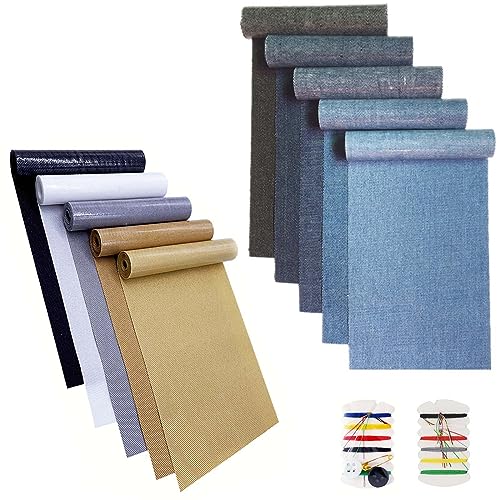 10 Rollen Jean Flicken zum Aufbügeln Twill-Gewebe Patches, Patches zum Aufbügeln Erwachsene, Stoff zum Bügelflicken für Jeans Kleidung Lochreparatur und Dekoration 10 Rollen Jean Flicken zum Aufbügeln Twill-Gewebe Patches, Patches zum Aufbügeln Erwachsene, Stoff zum Bügelflicken für Jeans Kleidung Lochreparatur und Dekoration von ANBOO