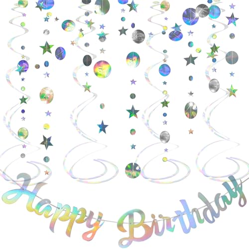 ANBOO Happy Birthday Girlande Irisierende Deko Geburtstag, Happy Birthday Deko, Glitzer Deko für Erwachsene Kinder Geburtstagspartys Oktoberfest Kommunion Sommer Party Dekorationen ANBOO Happy Birthday Girlande Irisierende Deko Geburtstag, Happy Birthday Deko, Glitzer Deko für Erwachsene Kinder Geburtstagspartys Oktoberfest Kommunion Sommer Party Dekorationen von ANBOO