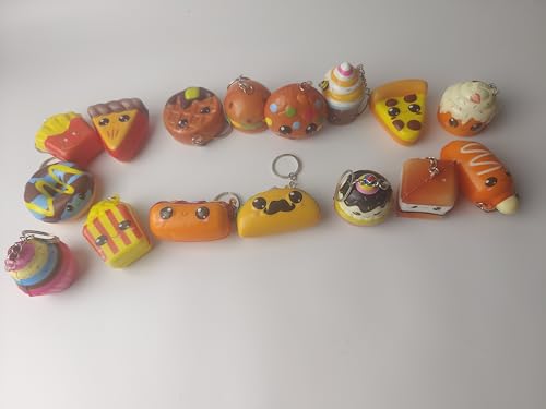 Anboor Mini Lebensmittel Squishies Spielzeuge - 16 Stück Weiche Kawaii Fast Food Quetsch Stressabbau Sensorik Spielzeuge für Kinder, Langsam Rückfedernde Schlüsselanhänger Fidget Toys für Partytüten Anboor Mini Lebensmittel Squishies Spielzeuge - 16 Stück Weiche Kawaii Fast Food Quetsch Stressabbau Sensorik Spielzeuge für Kinder, Langsam Rückfedernde Schlüsselanhänger Fidget Toys für Partytüten von ANBOOR