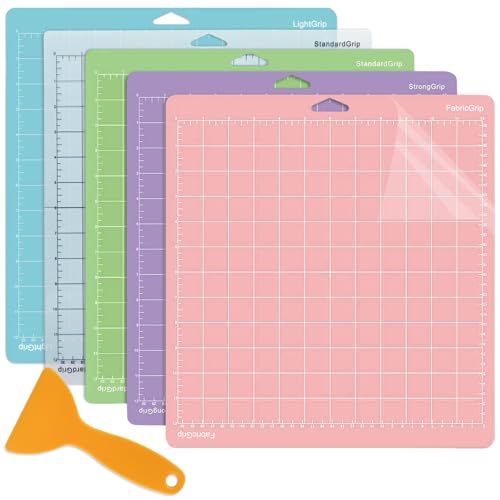 ANBOWEI 5pcs Schneidematte für Cricut Maker/Explore Air 2/Air/One 12x12 Zoll Plotter Matte Selbstklebende Cutting Mat - StandardGrip, LightGrip, StrongGrip, FabricGrip ANBOWEI 5pcs Schneidematte für Cricut Maker/Explore Air 2/Air/One 12x12 Zoll Plotter Matte Selbstklebende Cutting Mat - StandardGrip, LightGrip, StrongGrip, FabricGrip von ANBOWEI