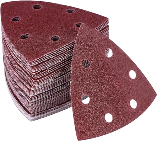 ANBOWEI Schleifpapier Dreieckschleifer, 60 Stück Schleifblätter Klett Schleifdreiecke 90x90x90mm Deltaschleifer Schleifblatt 40 60 80 120 180 240 Körnung für Multischleifer - 6 Loch ANBOWEI Schleifpapier Dreieckschleifer, 60 Stück Schleifblätter Klett Schleifdreiecke 90x90x90mm Deltaschleifer Schleifblatt 40 60 80 120 180 240 Körnung für Multischleifer - 6 Loch von ANBOWEI