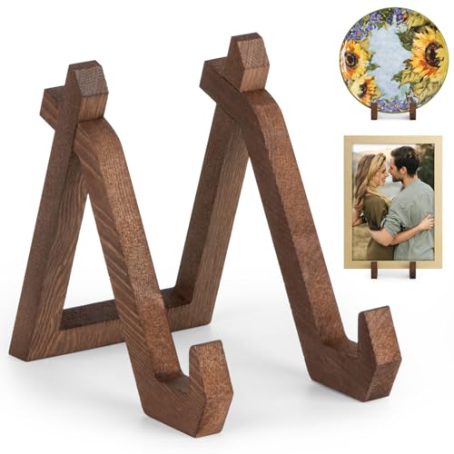 ANBOXIT Tellerständer Holz, 6 Zoll Tellerhalter ständer Aufsteller, Ständer für Bilderrahmen, Bild Ständer - 1 Stück von ANBOXIT