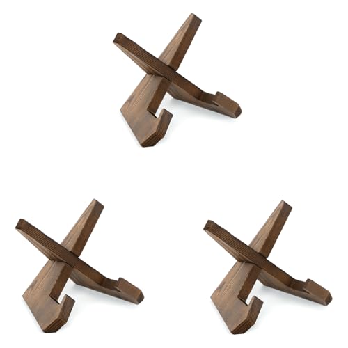 ANBOXIT Tellerständer zur Aufsteller - 12 CM 3 Stück Tellerhalter, Hölzern Teller Ständer, Bilderrahmen Halterung, Deko Tischaufsteller zur Ausstellung von ANBOXIT