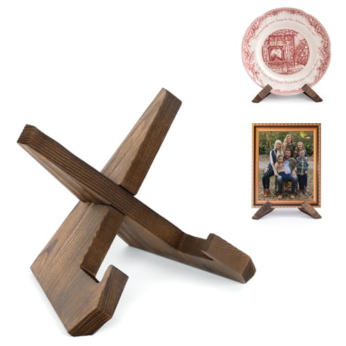 ANBOXIT Tellerständer zur Aufsteller - 12 CM Tellerhalter, Hölzern Teller Ständer, Bilderrahmen Halterung, Deko Tischaufsteller zur Ausstellung - 1 Stück von ANBOXIT