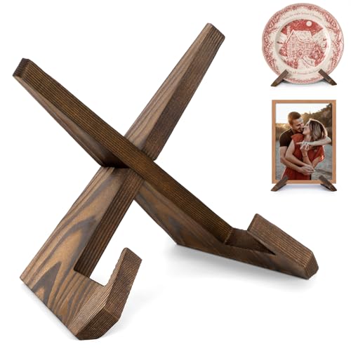 ANBOXIT Tellerständer zur Aufsteller - 16,6 CM Tellerhalter, Hölzern Teller Ständer, Bilderrahmen Halterung, Deko Tischaufsteller zur Ausstellung - 1 Stück ANBOXIT Tellerständer zur Aufsteller - 16,6 CM Tellerhalter, Hölzern Teller Ständer, Bilderrahmen Halterung, Deko Tischaufsteller zur Ausstellung - 1 Stück von ANBOXIT