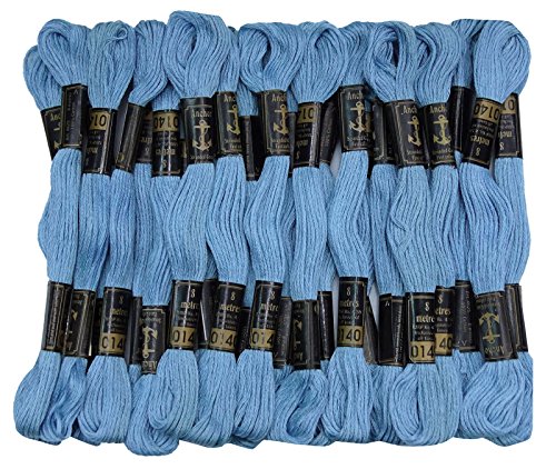 ANCHOR Stranded Baumwollfaden Floss-Kreuz-Stich Handstickerei Packung mit 25 Skeins-Light Blue ANCHOR Stranded Baumwollfaden Floss-Kreuz-Stich Handstickerei Packung mit 25 Skeins-Light Blue von ANCHOR