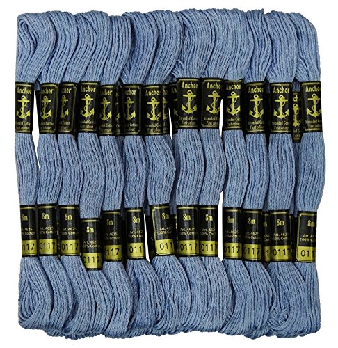 Anchor Kreuzstich Hand Stickgarn perlte Craft Nuhen Fließt 25 Skeins-Dusty Blau Anchor Kreuzstich Hand Stickgarn perlte Craft Nuhen Fließt 25 Skeins-Dusty Blau von ANCHOR