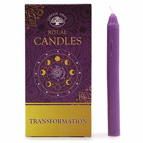 Set von 10 lila Kerzen - Transformation - Zauberkerzen verzaubert von Ancient Wisdom