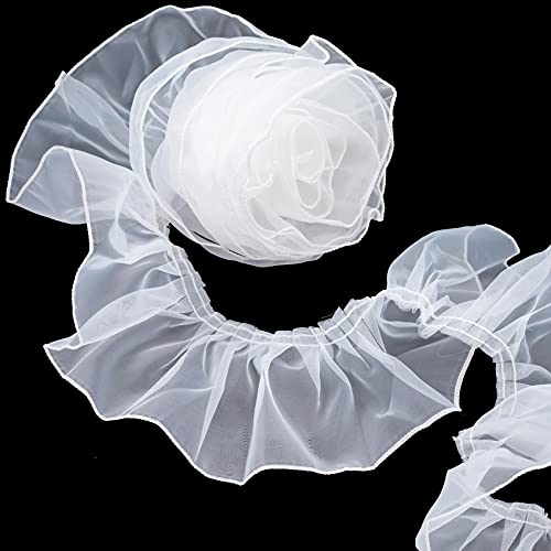 ANCIRS Organza-Spitzenstoff, gerüscht, plissiert, für Kleider, Kragen, Ärmel, Dekoration, Überwurfkissen, Dekoration, Applikationen, Patches & handgefertigte DIY Nähen ANCIRS Organza-Spitzenstoff, gerüscht, plissiert, für Kleider, Kragen, Ärmel, Dekoration, Überwurfkissen, Dekoration, Applikationen, Patches & handgefertigte DIY Nähen von ANCIRS