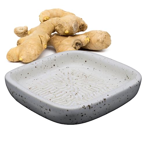 ANCKERAMIC® Ceramico Reibe – Muskatreibe, Knoblauchreibe, Ingwerreibe aus Keramik, Handarbeit, Designed in Finnland (Stracciatella-Weiß) von ANCKERAMIC